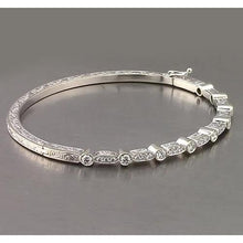 Afbeelding in Gallery-weergave laden, Filigraan Stijl Echt Diamanten Armband 1,40 Karaat Wit Goud 14K