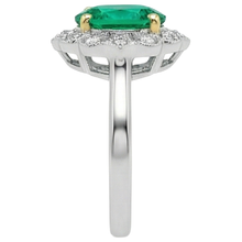 Afbeelding in Gallery-weergave laden, Smaragd Edelsteen Ring – hoekaanzicht