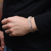 Afbeelding in Gallery-weergave laden, Fonkelende 12 Karaats Echt Diamanten Heren Armband Rosé Goud 14K