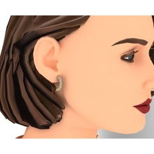 Afbeelding in Gallery-weergave laden, Geel Gouden Hoepel Oorbellen Ronde Echt Diamanten Prong 0,75 Inch 2,10 Karaat