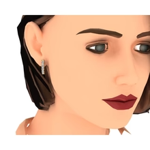 Afbeelding in Gallery-weergave laden, Geel Gouden Hoepel Oorbellen Ronde Echt Diamanten Prong 0,75 Inch 2,10 Karaat