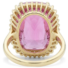 Afbeelding in Gallery-weergave laden, Geelgoud 14K Roze Kunziet 44.35 Ct Natuurlijke uit de aarde gewonnen Diamanten Edelsteen Ring Sieraden