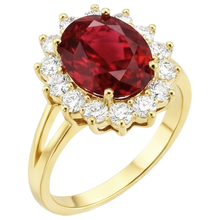Afbeelding in Gallery-weergave laden, echte round robijn 3.00karaat ring close-up detail