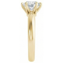 Afbeelding in Gallery-weergave laden, Geelgouden Solitaire Ring Old Mine Cut Echte Natuurlijke uit de aarde gewonnen Diamant Prong Gezet 2.50 Karaat