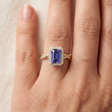 Afbeelding in Gallery-weergave laden, echte round diamant 3karaat ring op wit
