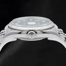 Afbeelding in Gallery-weergave laden, Rolex Datejust 16220 36mm Groene Diamanten Wijzerplaat Roestvrij Staal Horloge