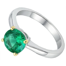 Afbeelding in Gallery-weergave laden, Elegant Gekleurde Steen Ring 3 karaat – profielaanzicht