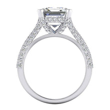 Afbeelding in Gallery-weergave laden, Gespleten Schacht Smaragd Natuurlijk Diamant Ring