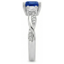 Afbeelding in Gallery-weergave laden, echte round diamant 2.75karaat ring met diamantaccenten