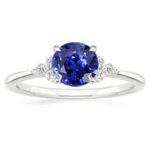 Afbeelding in Gallery-weergave laden, Gouden 5ct Natuurlijke uit de aarde gewonnen Diamanten Saffieren Ring