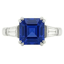Afbeelding in Gallery-weergave laden, echte asscher diamant 2.50karaat ring vooraanzicht