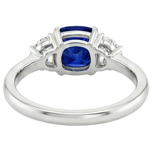 Afbeelding in Gallery-weergave laden, echte saffier 3karaat ring op wit