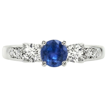Afbeelding in Gallery-weergave laden, echte round diamant 2karaat ring bovenaanzicht