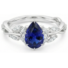 Afbeelding in Gallery-weergave laden, Natuurlijke Saffier Ring 7.25ct - Witgoud 14K
