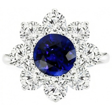 Afbeelding in Gallery-weergave laden, echte round diamant 4.50karaat ring close-up detail