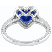 Afbeelding in Gallery-weergave laden, echte heart saffier 3.50karaat ring close-up detail