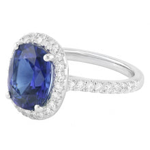 Afbeelding in Gallery-weergave laden, echte round diamant 3.50karaat ring bovenaanzicht