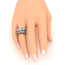 Afbeelding in Gallery-weergave laden, Gouden Ronde Natuurlijk Diamanten Ring en Band Set Trellis Instelling