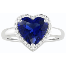 Afbeelding in Gallery-weergave laden, echte heart saffier 2.50karaat ring vooraanzicht