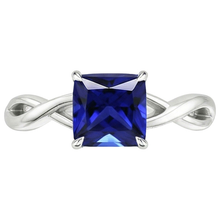 Afbeelding in Gallery-weergave laden, echte saffier 2.25karaat ring close-up detail