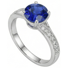 Afbeelding in Gallery-weergave laden, echte round diamant 3karaat ring close-up detail