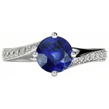 Afbeelding in Gallery-weergave laden, echte round diamant 3karaat ring bovenaanzicht