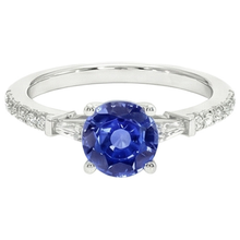 Afbeelding in Gallery-weergave laden, echte round diamant 3karaat ring zijaanzicht