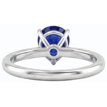 Afbeelding in Gallery-weergave laden, Gouden edelsteen Solitaire ring peer geslepen Ceylon saffier 1,50 karaat