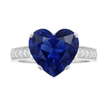 Afbeelding in Gallery-weergave laden, echte round diamant 4karaat ring zijaanzicht