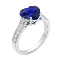 Afbeelding in Gallery-weergave laden, echte round diamant 4karaat ring profielweergave