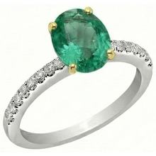 Afbeelding in Gallery-weergave laden, Designer Gekleurde Steen Ring 2 karaat – vooraanzicht