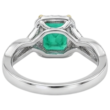Afbeelding in Gallery-weergave laden, Edelsteen Ring Bicolor 14K Goud met Fijne Smaragd – detailaanzicht