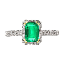 Afbeelding in Gallery-weergave laden, Fijne Smaragd Edelsteen Ring – hoofdaanzicht
