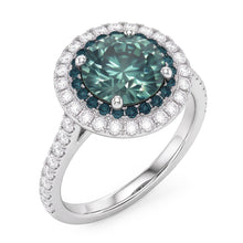 Afbeelding in Gallery-weergave laden, Groene Saffier Cocktail Ring