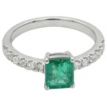 Afbeelding in Gallery-weergave laden, echte round smaragd 2.80karaat ring close-up detail