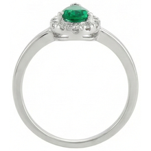 Afbeelding in Gallery-weergave laden, Groene smaragd en Natuurlijke echte diamanten ( niet in een laboratorium gekweekt ) 5 ct jubileumring 14K witgoud nieuw