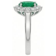 Afbeelding in Gallery-weergave laden, echte round smaragd 3.50karaat ring profielweergave