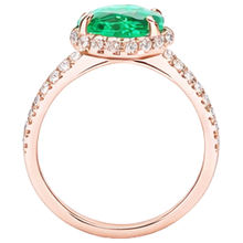 Afbeelding in Gallery-weergave laden, Trouwring met Groene Smaragd GIA en Natuurlijke uit de aarde gewonnen Diamant 5.45 Karaat