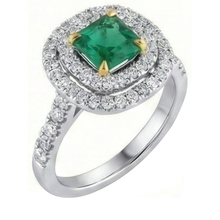 Afbeelding in Gallery-weergave laden, echte round diamant 3.70karaat ring zijaanzicht