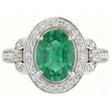 Afbeelding in Gallery-weergave laden, echte round diamant 4.85karaat ring zijaanzicht