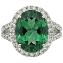 Afbeelding in Gallery-weergave laden, Groente Smaragdgroene Cocktail Ring