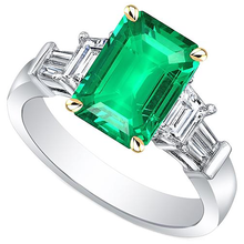 Afbeelding in Gallery-weergave laden, Grote Groene Smaragd Edelsteen Ring Natuurlijke Aarde Gedolven Diamant Dames Sieraden