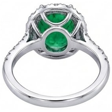 Afbeelding in Gallery-weergave laden, echte round smaragd 4.25karaat ring op wit