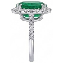 Afbeelding in Gallery-weergave laden, echte round smaragd 4.25karaat ring profielweergave
