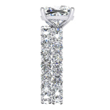 Afbeelding in Gallery-weergave laden, Grote Kussen Echt Diamanten Verlovingsring Set 12,50 Karaat