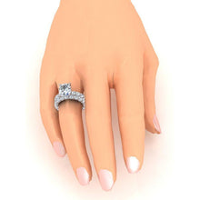 Afbeelding in Gallery-weergave laden, Grote Kussen Echt Diamanten Verlovingsring Set 12,50 Karaat