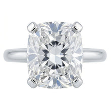 Afbeelding in Gallery-weergave laden, Grote Kussenslijpsel Natuurlijke uit de aarde gewonnen Diamant 3 Karaat Solitaire Ring