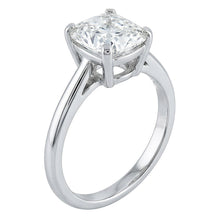 Afbeelding in Gallery-weergave laden, Grote Kussenslijpsel Natuurlijke uit de aarde gewonnen Diamant 3 Karaat Solitaire Ring