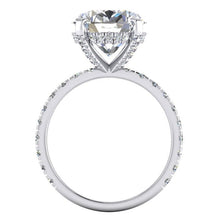 Afbeelding in Gallery-weergave laden, Grote Ovale 7 Karaats Echt Diamant Ring En Band Set