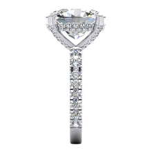 Afbeelding in Gallery-weergave laden, Grote Ovale 7 Karaats Echt Diamant Ring En Band Set
